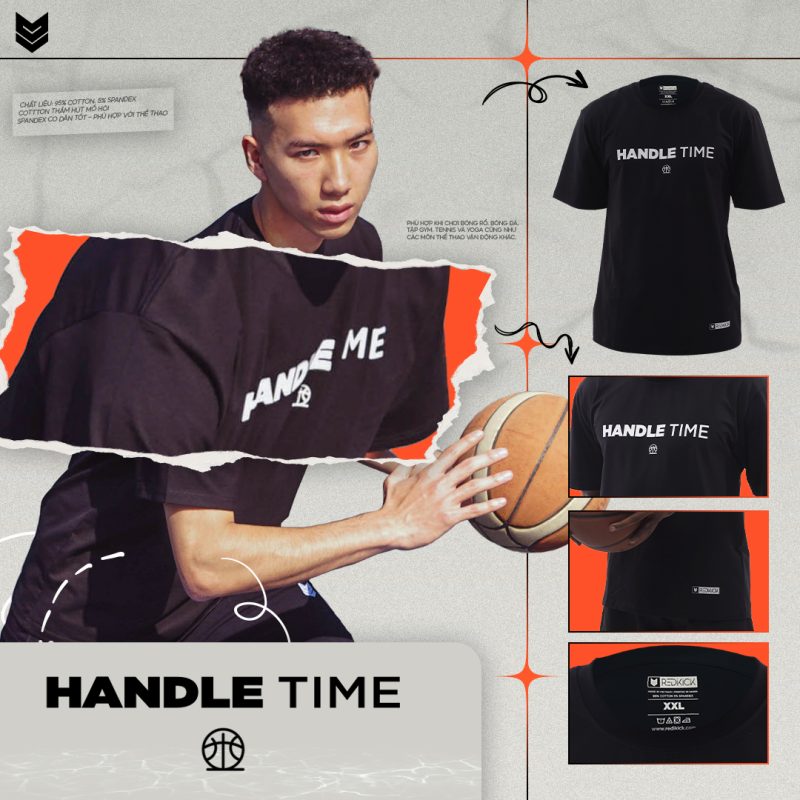 Áo Tshirt basketball handle time1