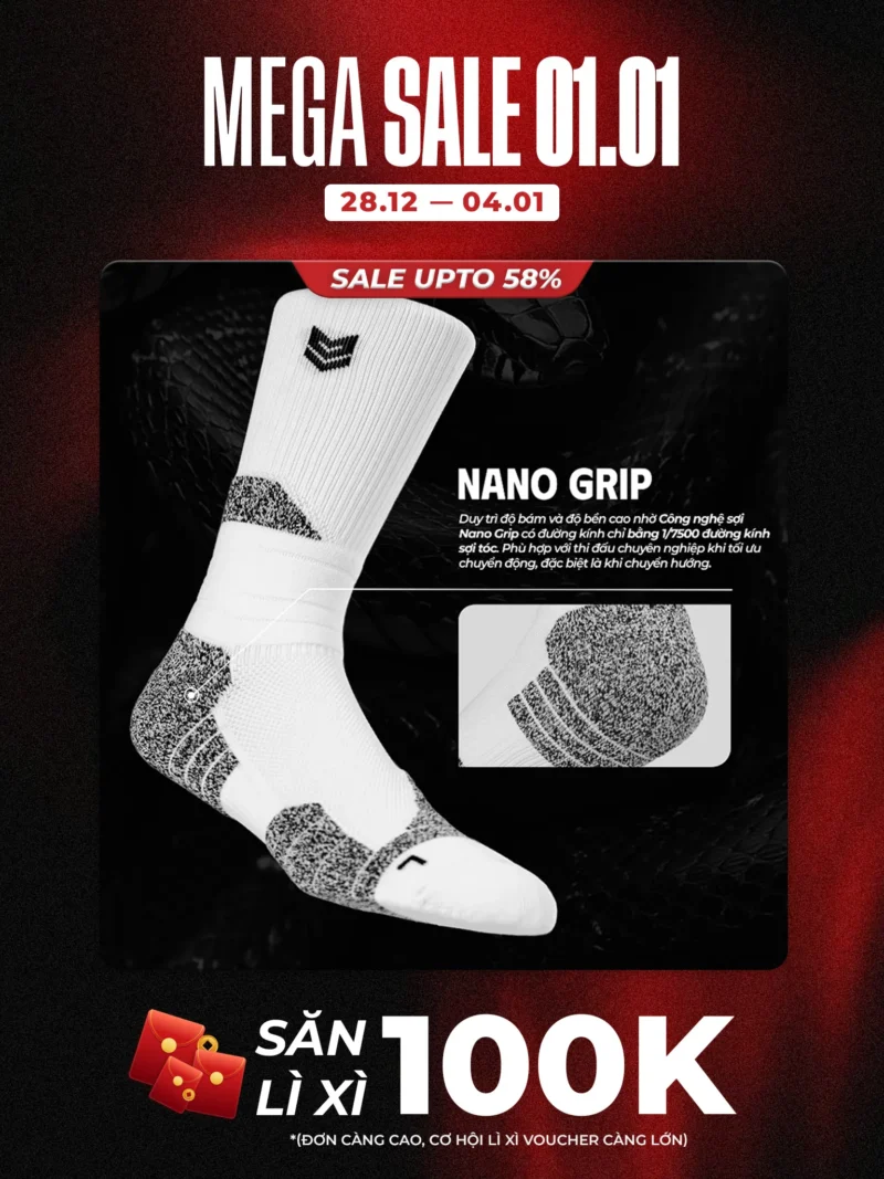 Tất thể thao Redikick Power Grip